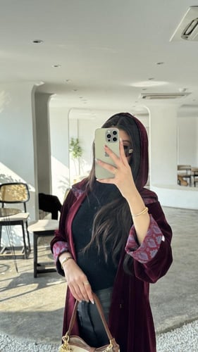 هودي بورغندي كشميري مخمل(هيام)