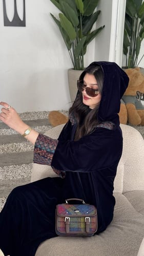 هودي كحلي كشميري مخمل(فريال)