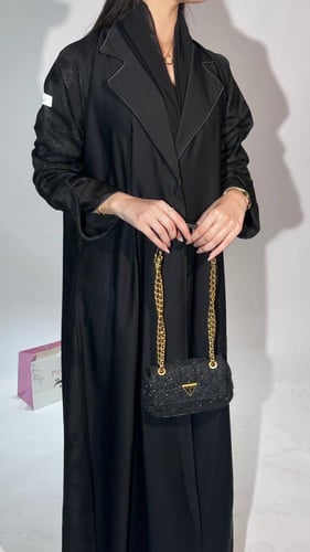 كريب كلوش بليزر وكريب بنقشه من الخلف