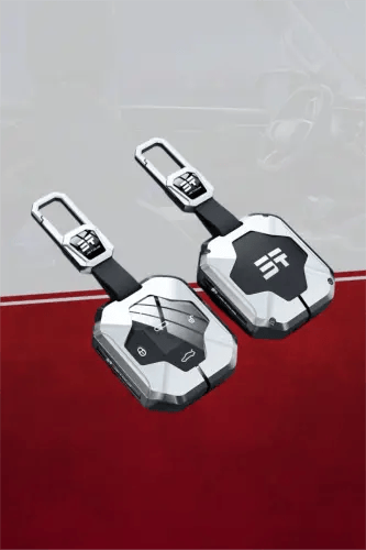 Jetour T2 Smart Leather Key Cover with Zinc Medallion for (2023 - 2024) Models