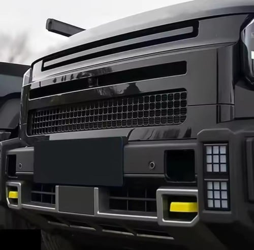 شبك أمامي أسود لامع بتصميم ديفندر لسيارة جيتور T2