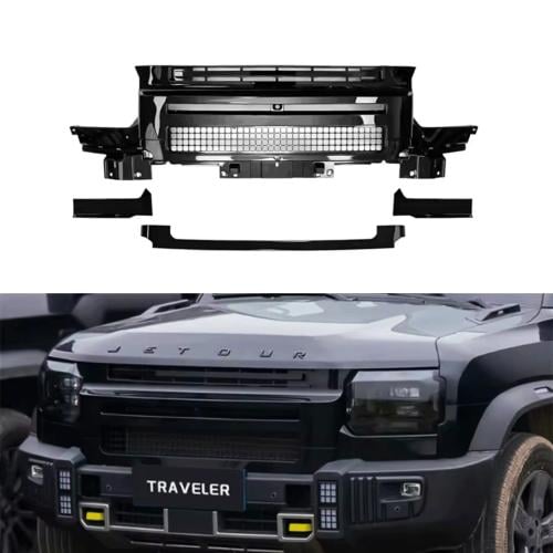 شبك أمامي أسود لامع بتصميم ديفندر لسيارة جيتور T2