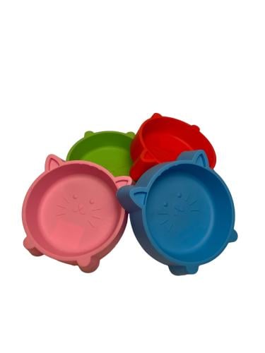 وعاء قطط على شكل قط