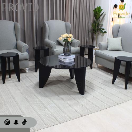 طقم طاولة تقديم مع 4 طاولات خدمة – تصميم أنيق وعمل...