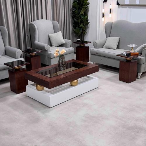 طقم طاولات مع 6 خدمة بتصميم عصري وانيق
