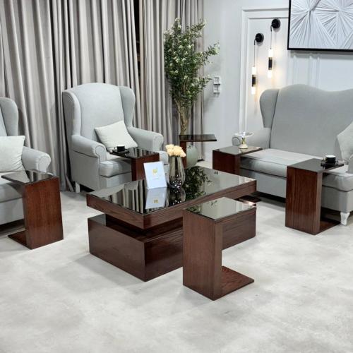 طقم طاولات مع 6 خدمة