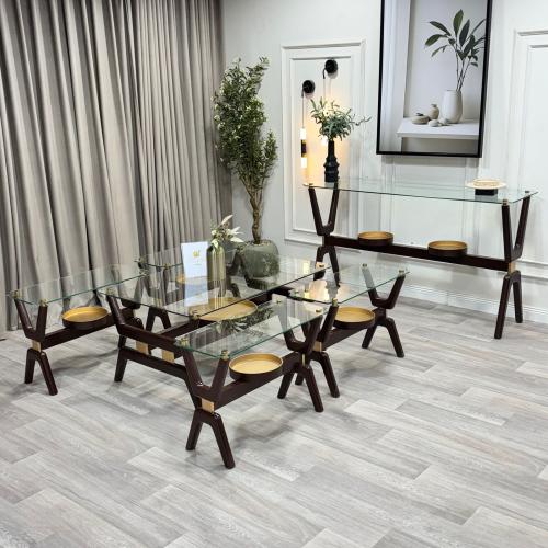 طقم طاولة مع 4 خدمة