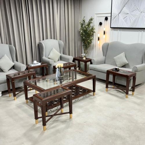 طقم طاولات مع 6 خدمة