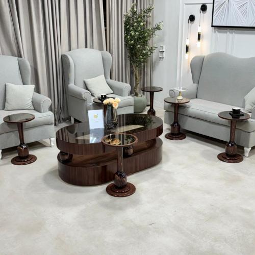 طقم طاولات مع 6 خدمة