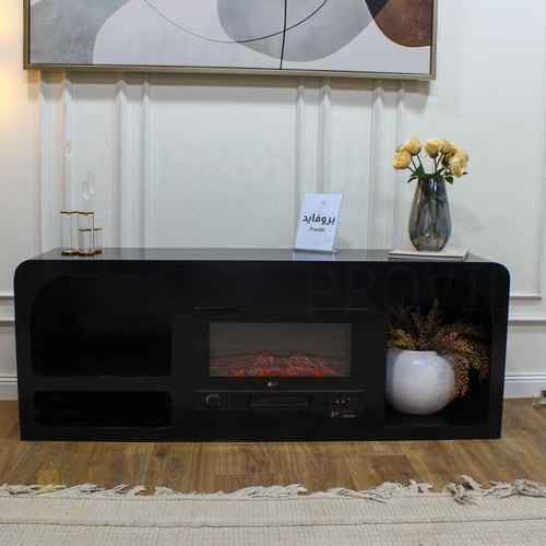 "مدفأة بلازما ديكور أسود مودرن"