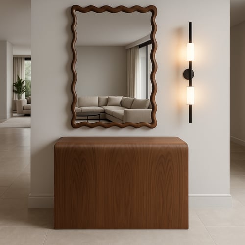 كنسول يتميز بتصميم أنيق وعصري مع لمسات كلاسيكية: