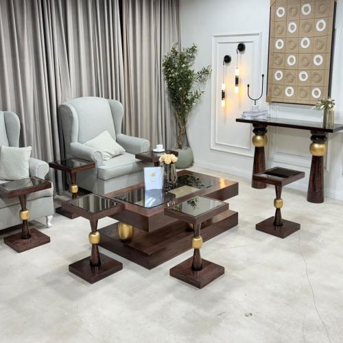 طقم طاولات مع 6 خدمة
