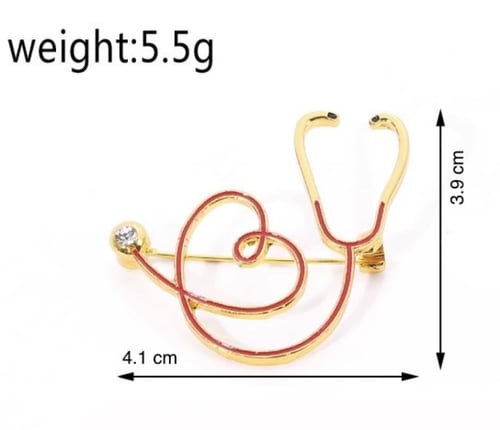 دبوس ملابس على شكل سماعة طبيب Stethoscope 1