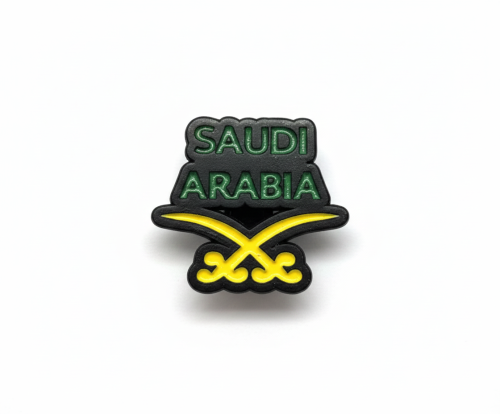 ستيكر معدني Saudi Arabia وسيفين