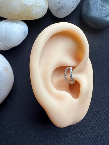 بيرسنق للأذن والأنف لون فضي