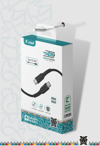 ليونX -كيبل تايب سي طرفين قماش 1 متر