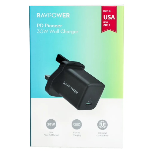 شاحن جداري راف باور بمنفذ تايب سي بقوة 30 واط - اس...