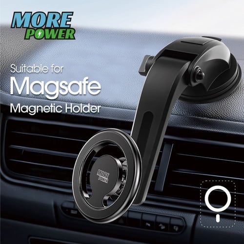 قاعدة جوال مور باور ماك سيف + معناطيس كبير - أسود