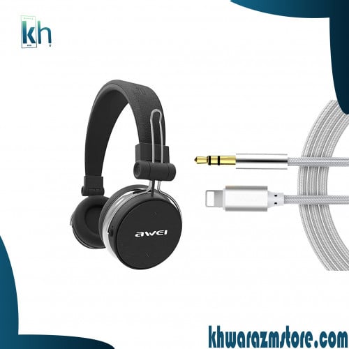 سماعة AWEI + كيبل AUX / IOS
