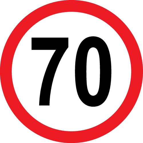 Speed Limit 70 km/h