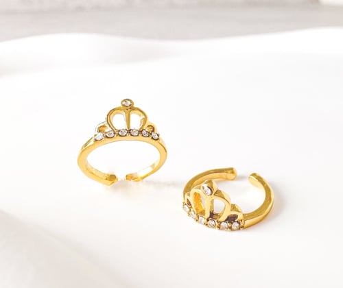 خاتم مواليد التاج قابل لتعديل المقاس