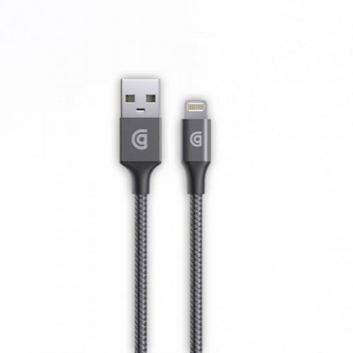 جريفين كيبل ايفون 3 متر قماش رمادي