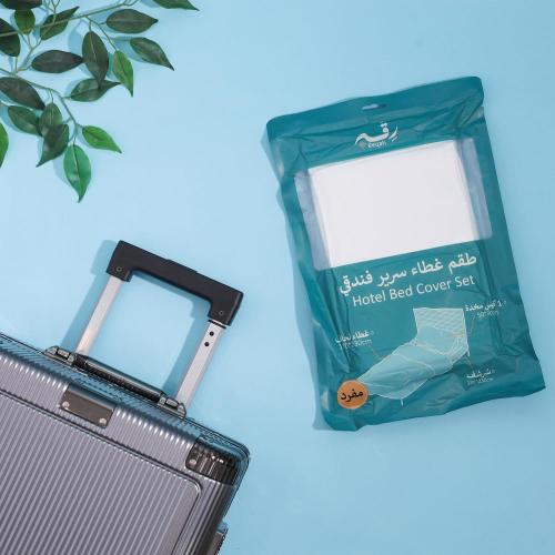طقم غطاء سرير فندقي استعمال مرة واحدة - مفرد