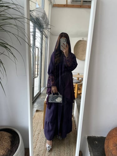 عباية لافندر - متجر الخياله للعبايات