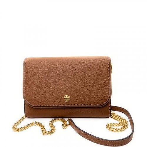 حقيبة توري بورش كروس جلدية بني