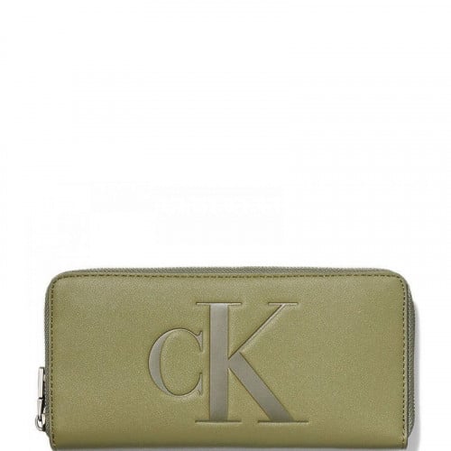 محفظة كالفن كلاين مونوغرام زيتوني