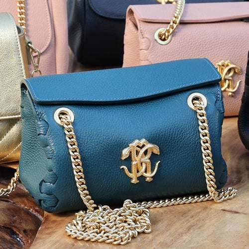 شنطة روبرتو كفالي كتف لوقو ذهبي