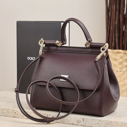 شنطة دولسي أند غابانا عنابي سمول