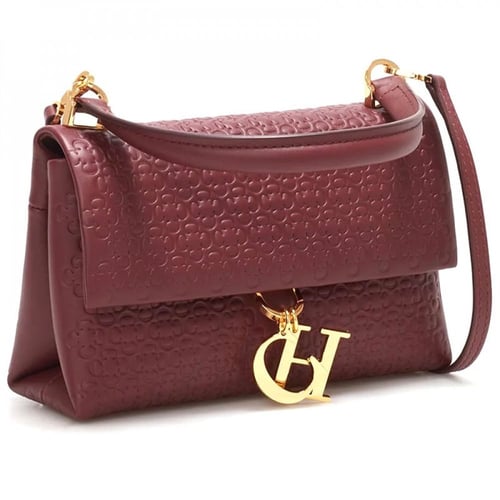 شنطة كارولينا هيريرا ميني كاميلوت حمراء