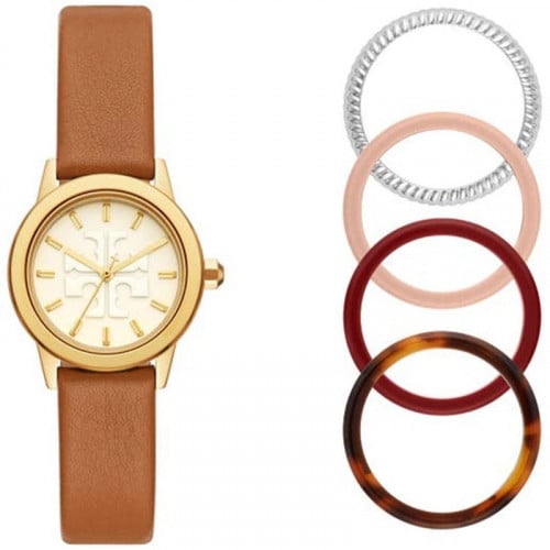 طقم ساعة جيجي من توري بورش بني