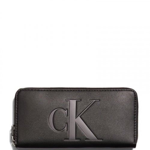 محفظة كالفن كلاين مونوغرام سوداء
