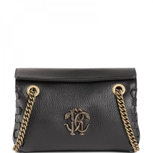 شنطة روبرتو كفالي جلد الأفعى سوداء