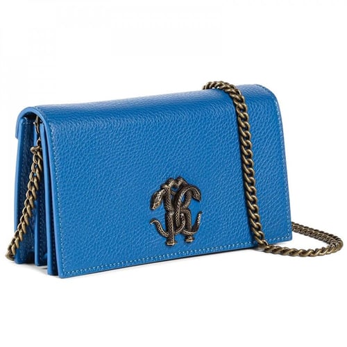 شنطة كتف روبيرتو كفالي ثعبانيه زرقاء