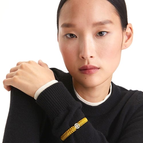 سوار توري بورش من الجلد الحريري ذهبي