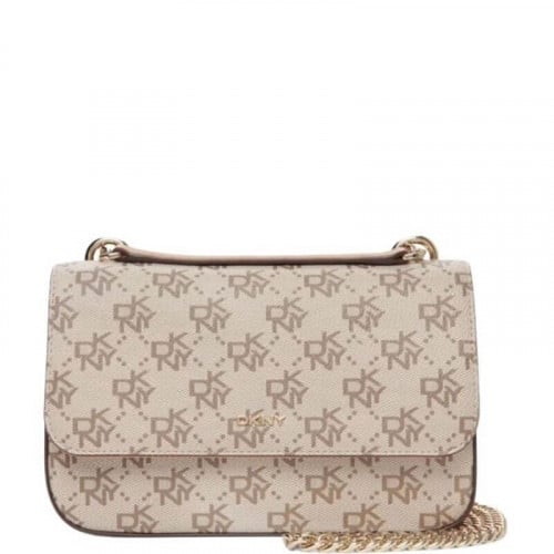 شنطه راقيه بشعار ماركه دكني لون بيج