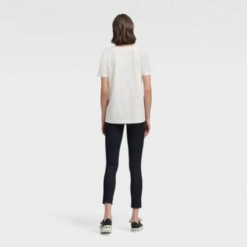 تي شيرت دكني ابيض بشعار اسود Dkny