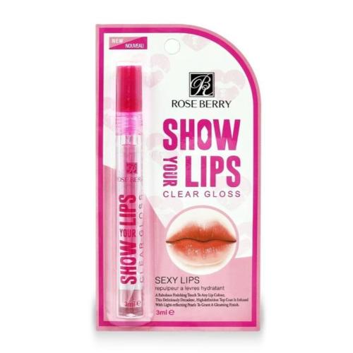 روز بيري قلوس شاو يور لابز شفاف لترطيب وملئ الشفاة...