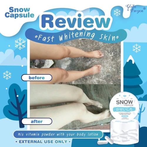 جلوتا فروزن سنو كبسولات بياض الثلج بودرة اربوتين و...