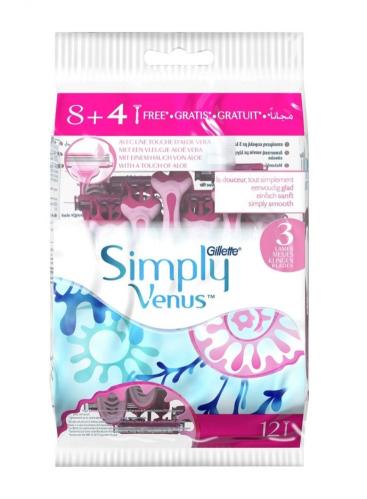 جيليت سيمبلي فينوس شفرات حلاقة يدوية - 12شفرة
