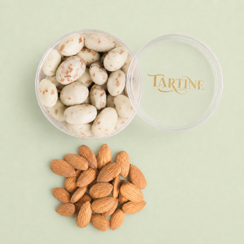 دراجيه اللوز الابيض white almond dragee