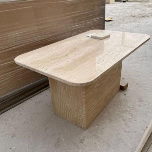 طاولة قهوة رخام ترافنتينو -