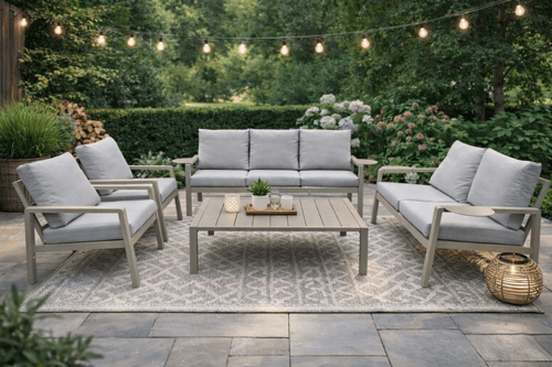 جلسة خارجية عصرية – تتسع لـ 7 أشخاص ( 3 الوان )