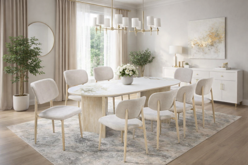 طقم طاولة طعام مودرن ( مع 8 كراسي )