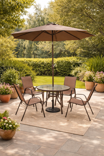 طقم جلوس خارجي " 4+1 " مع مضله