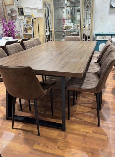 طاولة طعام 10 كراسي خشبي