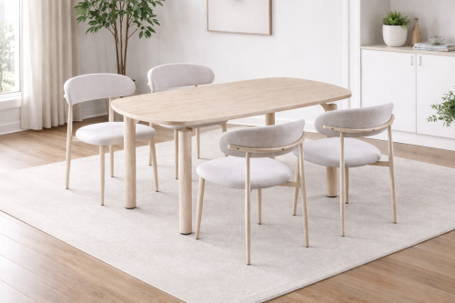 طاولة طعام رخامية فاخرة – 4 كراسي